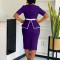 Fashionable and elegant elastic hip hugging short sleeved OL Tunle African plus size dress