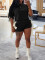 Women's casual loose women's suit solid color round neck half sleeved T-shirt shorts woven fashion two-piece set