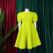 Summer short sleeved temperament round neck high waisted banquet evening dress foreign trade dress