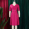 Summer short sleeved fashionable temperament elegant commuting solid color plus size dress