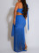 Women's dress with silky glossy fringe and off shoulder sexy dress