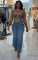 Women's denim tank top, Amazon cross-border women's fashion, sexy, spicy girl, shiny diamond adjustable top