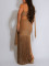 Women's dress with silky glossy fringe and off shoulder sexy dress