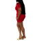 Women's two-piece set short sleeved T-shirt jacket set summer threaded sports hot pants