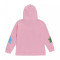 Star zipper pocket embroidered cartoon girl pullover hooded sweatshirt