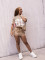 New splicing fashionable and versatile printed mesh breathable sports style sweater short sleeved top  12 COLORS
