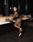 Fashion fur collar, trendy lace up top, tight fitting elastic pants set