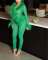 Fashion fur collar, trendy lace up top, tight fitting elastic pants set