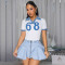 Women's sexy spicy girl high waisted zipper lotus leaf half length skirt