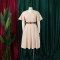 Summer new V-neck flared sleeve casual A-line dress