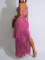 Women's dress with silky glossy fringe and off shoulder sexy dress