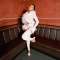 Fashion fur collar, trendy lace up top, tight fitting elastic pants set