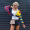 New Women's Fashion Casual Colorful Letter Knitted Button Short Long Sleeve Coat