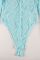 Fashionable solid color slim fit sexy lace hollow out deep V perspective long sleeved top and pants set