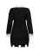Broken hole casual loose solid color fashionable lapel irregular short skirt dress women's clothing
