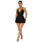 Fashion women's summer sexy camisole V-neck backless jumpsuit short skirt