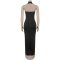 Women's neck hanging, diamond hot stamping, bubble bead slimming, hip hugging dress