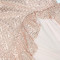 Sexy deep V-sequin dress with hollowed out long sleeves and irregular lotus leaf edge length skirt for women's wear