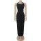 Women's neck hanging, diamond hot stamping, bubble bead slimming, hip hugging dress