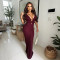 Women's sexy V-neck sexy long dress, new product showing slimming and backless temperament dress for women
