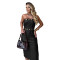 Fashionable women's sexy strapless slim fit bag arm slit dress