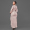 Sexy deep V-sequin dress with hollowed out long sleeves and irregular lotus leaf edge length skirt for women's wear