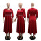 Round neck half sleeved dress for women's wear
