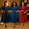 Round neck half sleeved dress for women's wear
