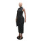 Round neck sleeveless foreign trade dress with milk silk splicing and fur style, wrapped in buttocks and long skirt