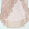 Sexy deep V-sequin dress with hollowed out long sleeves and irregular lotus leaf edge length skirt for women's wear