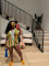 Women's sexy hollow out perspective lapel knitted shorts set