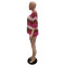 Women's striped sweater fashionable casual hip tight pants set