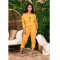 Women's Pit Strip High Elasticity Loose One Shoulder Letter Casual Autumn/Winter Two Piece Set