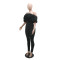 New One Shoulder Hairy Spliced Milk Silk jumpsuit Slimming Pants