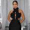 Hot selling dresses, sexy necklaces, big flower evening dresses, women's dresses
