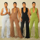Sexy slim fitting fringe jumpsuit