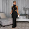 Hot selling dresses, sexy necklaces, big flower evening dresses, women's dresses