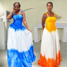 Fashionable women's loose suspender seaside atmosphere dress new