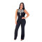 参考知识 15/1000  机翻 · 通用领域 Elegant and personalized chest line sleeveless wide leg jumpsuit
