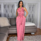 Women's personalized casual backless sleeveless wide leg jumpsuit