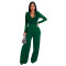 Women's personalized line mesh splicing long sleeved sports and fitness jumpsuit