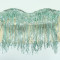Strapless top paired with hip hugging skirt, fashionable tassel two-piece set for women's wear
