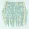 Strapless top paired with hip hugging skirt, fashionable tassel two-piece set for women's wear