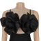 Fashionable women's sexy lace chest flower backless suspender dress