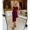 Fashionable women's sexy strapless strapless strapless chicken eye slim fit dress