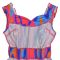 Fashionable women's elegant ruffled shoulder strap printed dress new