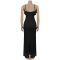 Fashionable women's sexy lace chest flower backless suspender dress