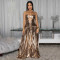 Fashionable women's sexy suspender elegant ball sparkling dress