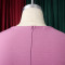 Large size women's autumn fashion temperament elegant solid color lapel dress