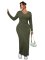Sexy and fashionable wide velvet patchwork winter women's dress
